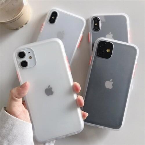 Liquid Silicon Matte Back Cover For iPhone 12 11 Pro XS Max Mini X XR 7 8 Plus SE 2020 Hybrid Simple White Shockproof Phone Case