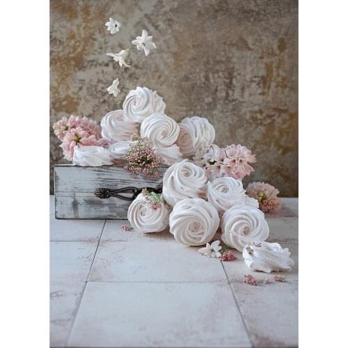 Flowers Retro Box Photo Background Computer Printed Backdrop for Lovers Valentines Day Birthday Photophone Photography Props