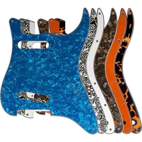 Pleroo Guitar Parts - For USA\ Mexico Fd Strat 72' 11 Screw Hole Standard SS St Scratch Plate Multicolor choice
