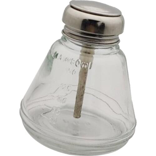 Nail Art Polish Makeup Remover Pump Dispenser Push Down Glass Bottle 180ml