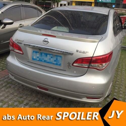 For NISSAN Sentra Spoiler 2008-2016 Sentra spoiler High Quality ABS Material Car Rear Wing Primer Color Rear Spoiler