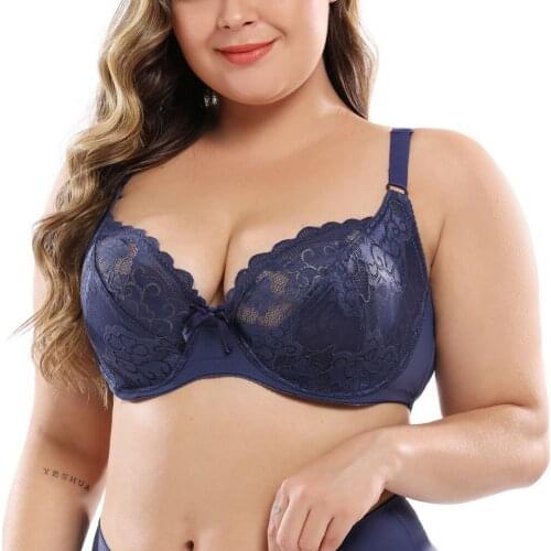 Women Embroidery Floral Bralette Plus Size Bra Push Up Sexy Lace Bra Lingerie Female Underwire
