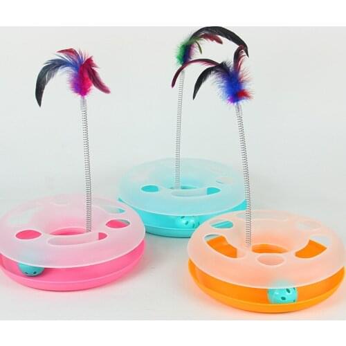 Cat Toys Puzzle Sound Cat Scratching Disk Pet Toys Bell Turntable Decompressing And Decompressing Cat Toys Pet Toy Products