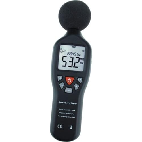 Sound Meter 30dB-130dB Compact with High Accuracy Measuring Professional Sound Level Meter with Backlit Display and Noise Detect