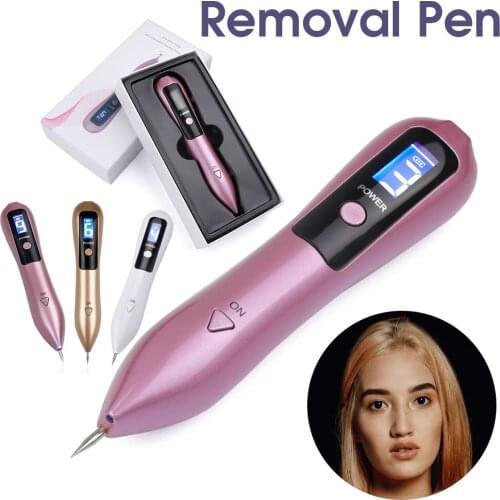 LCD Plasma Pen Laser Tattoo Mole Removal Machine Rechargeable Face Care Skin Tag Removal Freckle Wart Dark Spot Remover