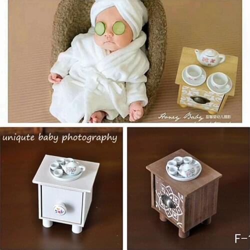 Small tea table+ teapot +teacup newborn photography props infantile creative lovely hooting prop accessory