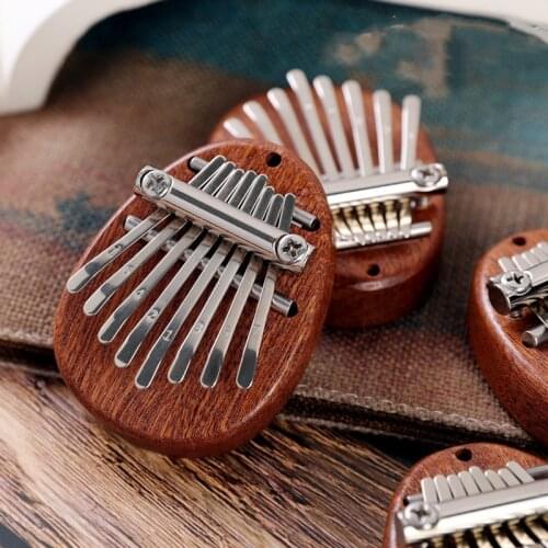 Mini 8 Keys Kalimba Thumb Piano High Quality Wood Body Musical Instruments Wooden Finger Keyboard Instrument Christmas Gift