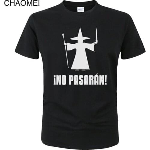 No Pasaran Anti Wizard T Shirt Men Women 2019 Cotton Print T-Shirt Summer Tee Cool Printed Tops Short Sleeve Shirt C44