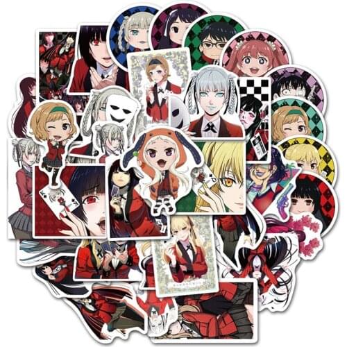 10/30/50Pcs/Pack Japanese anime Kakegurui Stickers For Motorcycle Notebook Computer Car DIY Childrens Toys Refrigerator Guitar
