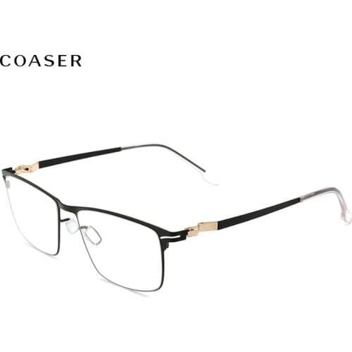 NEW Brand Design Style Business Glasses Frame Men Metal Without Screws Spectacle Eyeglasses Prescription Eyewear Myopia Optical