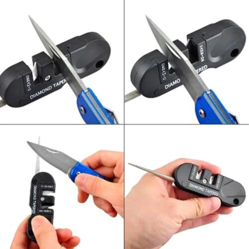 Portable Tungsten Ceramic Carbide Knife Whetstone Sharpener Tool