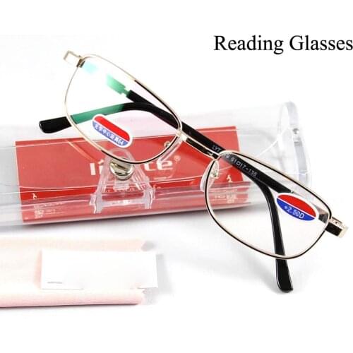 Unisex Reading Eyeglasses Presbyopic Eyeglasses Glasses Men Women Spectacles Frames Glass Lens Strength +1.00 +4.00