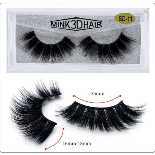 Professional Mink Lashes In Bulk Handmade Wispy Natural False Eyelashes Makeup Beauty Fake Eyelash Extension SD-11