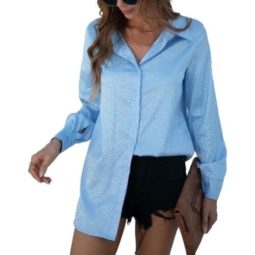 Shirt Leopard Print Turn-down Collar Single-breasted Sexy Casual Cardigan Ruched Irregular Button Shirts Blouse for Daily Wear