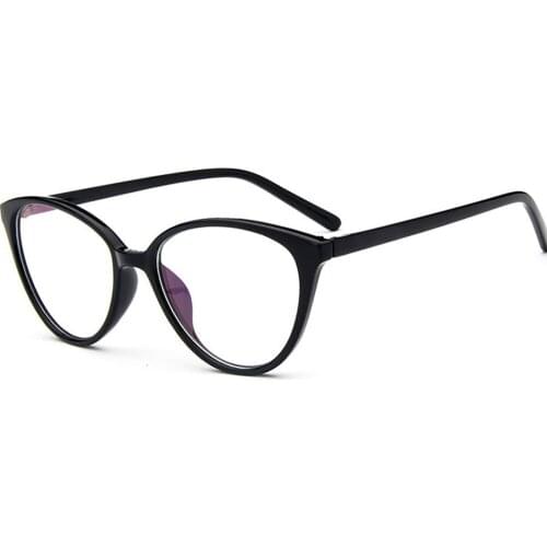 2020 Spectacle Frame Cat Eye Glasses Frame Clear Lens Women Brand Eyewear Optical Frames Myopia Nerd Black Red Eyeglasses Frame