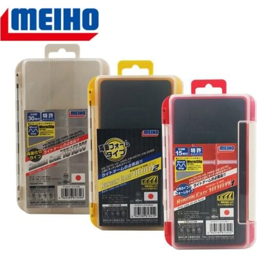 Made in japan MEIHO 1010W 3010W Fishing Accessories Double Sided Fishing Tackle Box Lure Bait Storage Boxes Plastic Case