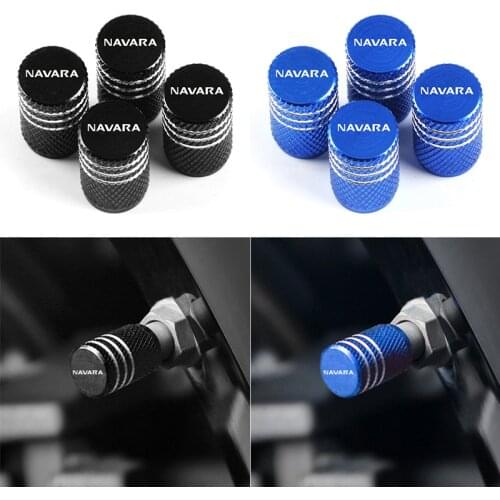 Car Styling Aluminum alloy Wheel Stem Covers Tire Valve Caps Decoration for Nissan Navara d40 d22 d23 np300