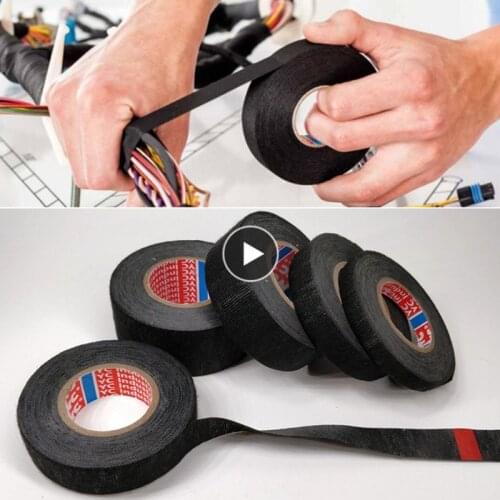 15 Meter Heat-resistant Flame Retardant Tape Coroplast Adhesive Cloth Tape For Car Cable Harness Wiring Loom Protection