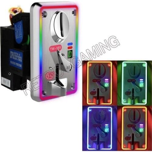 TW-389 LED Illuminated Electronic Coin Acceptor CPU Mechanism Arcade Game Vending Machine accessory