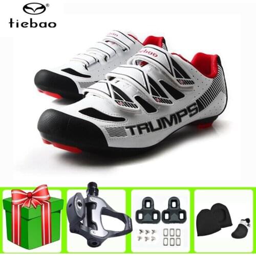 Tiebao Cycling Shoes Road Men Sneakers Women Bike Bicycle White Anti-Slip Breathable Triathlon Athletic Sport Zapatos Bicicleta