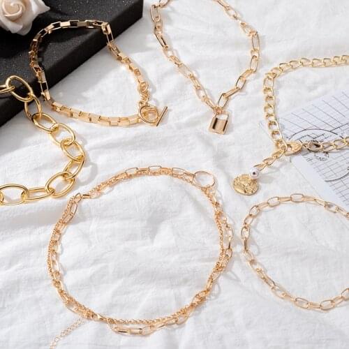 Vintage Pearl Punk Necklaces For Women Multilayer Gold Chains Moon Pendants Charm Necklaces 2021 trend Bohemian Choker Jewelry