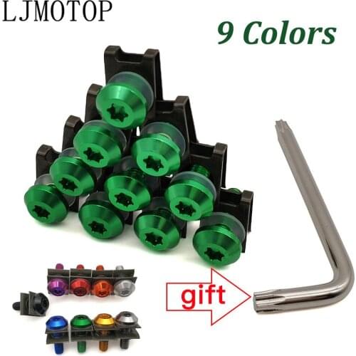 10PCS CNC For Yamaha Tenere 700 YZF R120 MXT850 Niken WR250F MT125 Motorcycle Fairing Screws Custom Moto Body Spring Nuts Bolts
