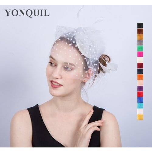 Fascinator Hats White Elegant Crinoline For Wedding Party Races Kentucky Derby Ascot Church Cocktail Event Occasion New Design