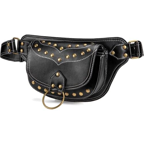 Newhotstacy Bag 08052021 Ladies cross body bag mobile phone messenger bag punk waist bag