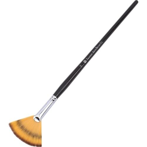 Quality Nylon Hair Fan Brush New Pen Wooden Handle Acrylic Water Oil Painting Artist Brush Oil Painting Drawing Crafts 1Pc