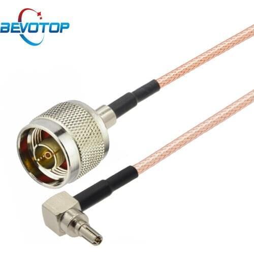 1PCS RP N Male to CRC9 Male Right Angle Elbow Adapter RG316 RF Coaxial Pigtail Cable Coax Jumper Huawei 3G Modem Extension Cable