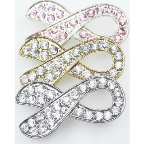 New 20pcs Crystal Breast Cancer Marker DIY Hanging Bangles Bracelet Jewelry Accessories