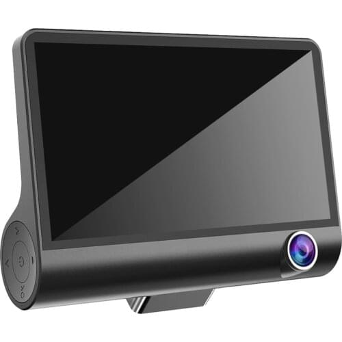 4 inch HD 1080P Three Lens Car Dash Camera Night Vision Cam Video Driving Recorder