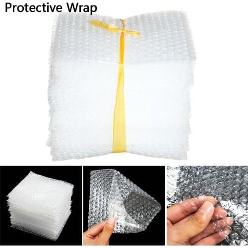 50pcs 25*30mm Plastic Protective Wrap Envelope White Bubble Foam Packing Bags PE Clear Bubble Bag Shockproof Bag Double Film Cus