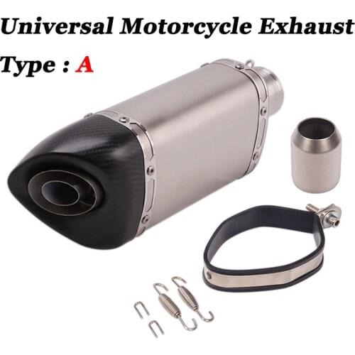 51mm Universal Motorcycle Exhaust Pipe Escape Moto Modified Muffler Carbon DB Killer For GSX-R600 MT07 MT09 F800GS Ninja650
