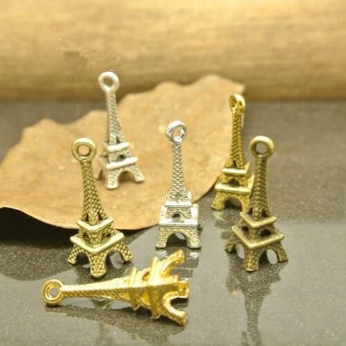 Antiquing 20pcs Charms Eiffel Tower Paris 23x9x9mm Antique GOLD Color Pendants Jewelry Making DIY Handmade