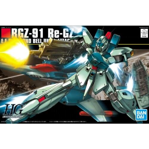 BANDAI GUNDAM HGUC 085 1/144 RGZ-91 Re-GZ Gundam model kids assembled Robot Anime action figure toys