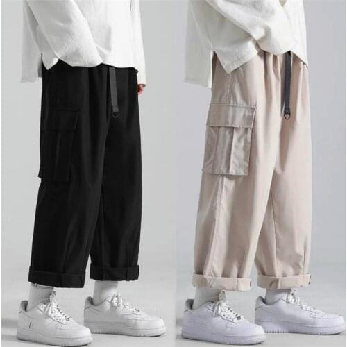 Loose Sweatpants Men Overalls Summer Wild Trendy Straight Cargo Pants Male Outdoor Sport Jogging Trousers Pantalones De Hombre