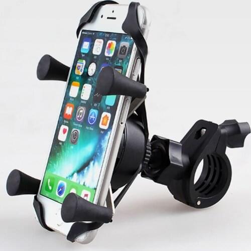 Motorcycle Phone Holder Universal safe Motorcycle Phone GPS Clamp Holder Motobike Handlebar Silicone Clip Mount Bracket