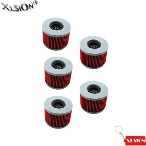 XLSION Aftermarket 5Pcs Oil Filter For VT250 GL650 VTR250 CBX400 Replace 15412-413-005 154A1-413-005 154A1-MA6-00 15412-KEA-003