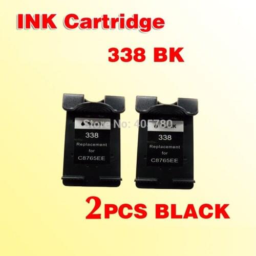 2x black ink cartridge compatible for338 for 338 Photosmart 2570/2573/2575/2610/2613/2710 printer