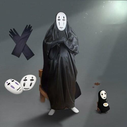 Spirited Away No Face Man Cosplay Clothing For Adults Halloween Costumes For Man Mask Anime Cosplay