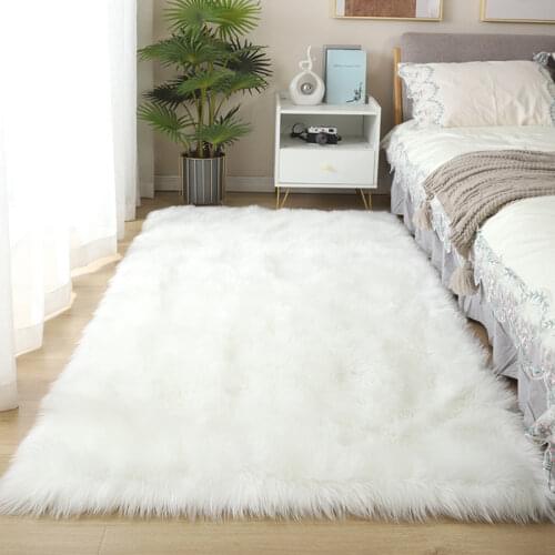 Carpet For Nursery Lounge Rug Plush Bedroom Bedside Imitation Wool Long Hair Living Room Bay Window Children Blanket Floor Mat