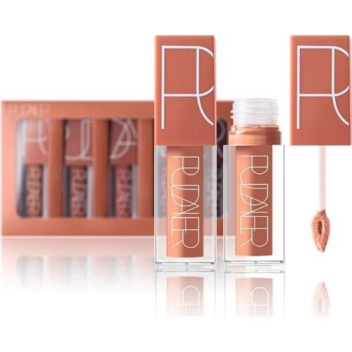 Pudaier 5 Colors Matte Nude Lipstick Velvet Pumpkin Color Waterproof Long-lasting Lipgloss Silky Sexy Makeup Lip Batom Cosmetics