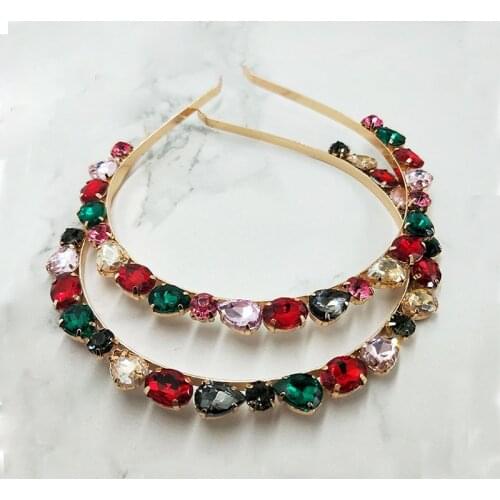 New Headband Womens Simple Versatile Party Inlaid Crystal Tiaras And Crowns Fashion Bridal Hairbands Wedding Hair Jewelry