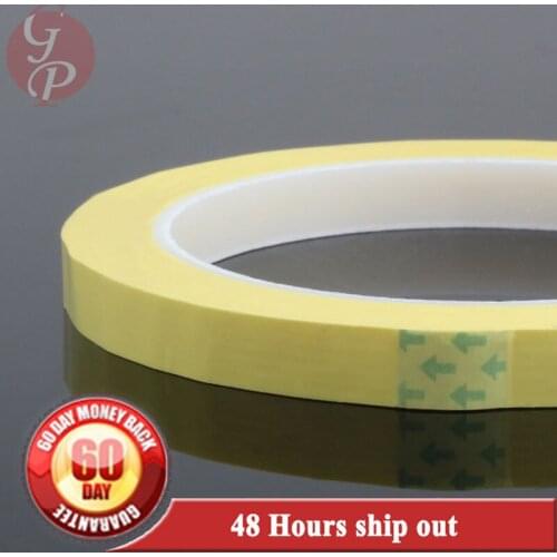 Gxpmax 10mm width*66M length One Side Adhesive Isolating Mylar Tape for lithium-ion battery, Packing yellow
