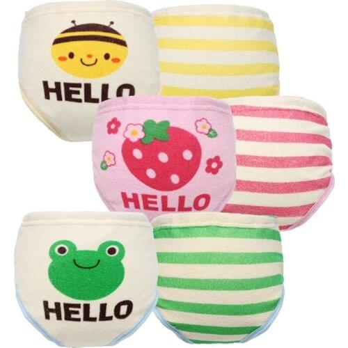 Wholesale 8 pieces/lot Fashion Washable Baby Training Panties Infant Underwears Boy Girl Cloth Diapers Toilet Learning Shorts