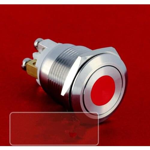 Diameter 19mm 1NO push button switch with lamp 2A work currency ,3pcs/lot