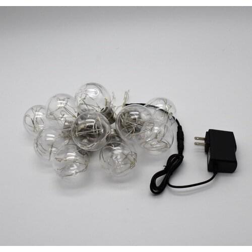 Plug in Hanging Lights LED Clear Bulb Copper String Lights 6.6M 20 Bulbs Globe LED Wire for Xmas Halloween Wedding Party Decorat