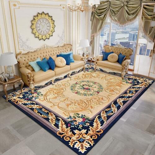 Luxury Wool Carpets For Living Room Villa Decoration Bedroom Carpet Sofa Coffee Table Rug Thick Study Room Floor Mat Large Rugs