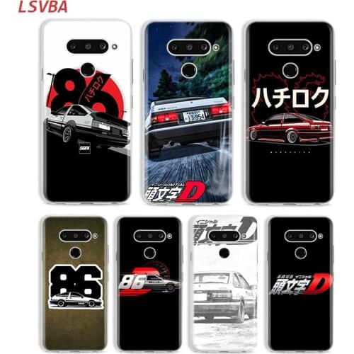 Silicone Cover INITIAL D AE86 for LG W30 W10 V50S V50 V40 V30 K50S K40S K30 K20 Q60 Q8 Q7 Q6 G8 G7 G6 ThinQ Phone Case